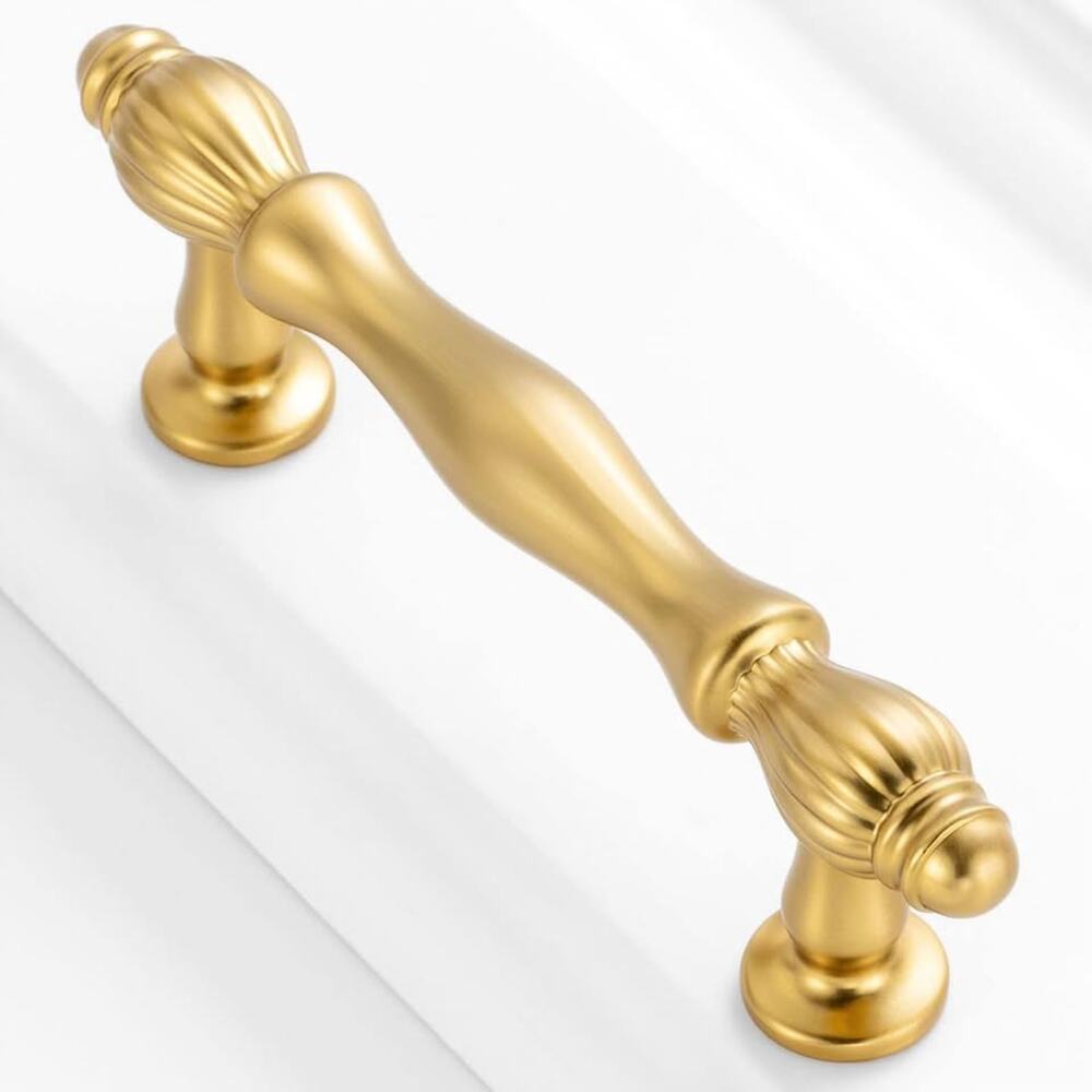 BEROSSA 9 Pack 3 Inch Brushed Gold Cabinet Pulls Gold CabinetHandle-Brushed Gold